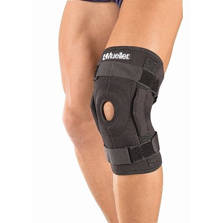 Mueller Hinged Wraparound Knee Brace, kolenní ortéza s kloubem, ovinovací REG