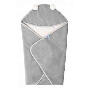 SENSILLO Zavinovačka do autosedačky plyšová, 75x75cm - šedá