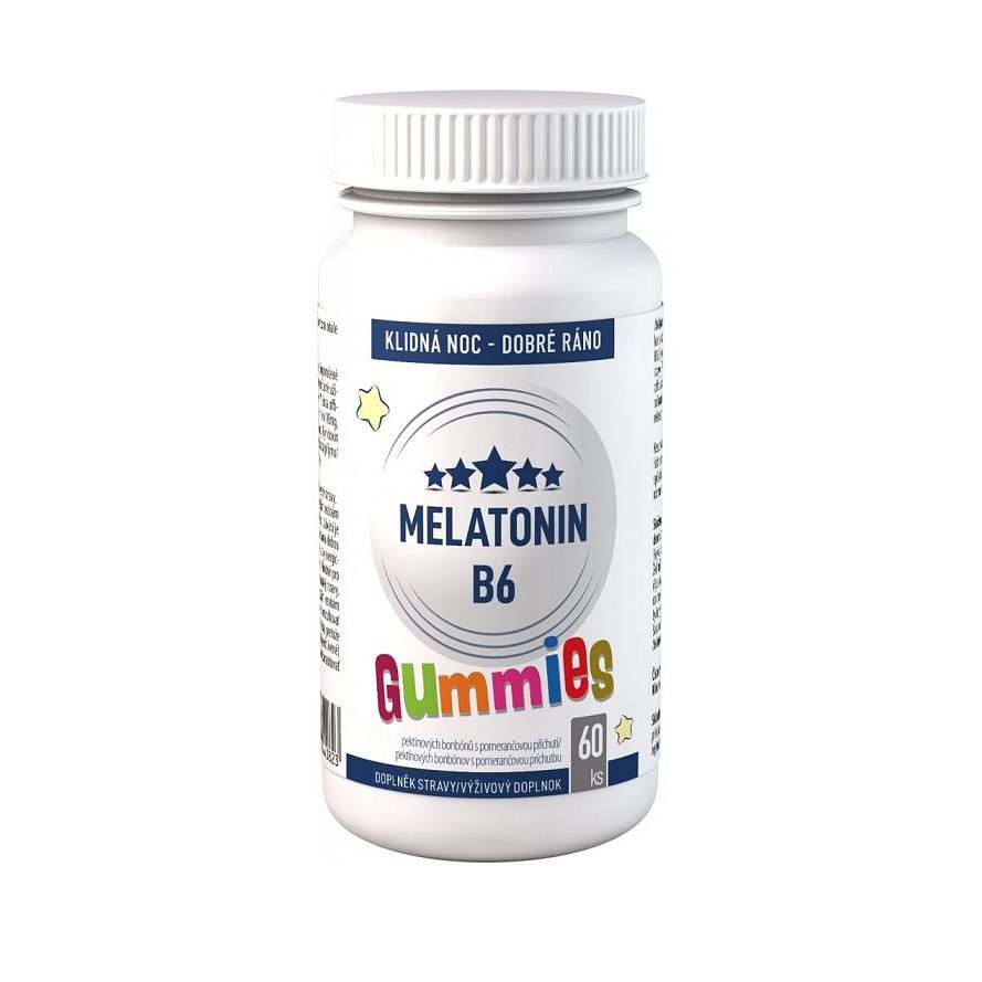 Clinical Melatonin B6 Gummies 60 pektinových bonbónů s pomerančovou příchutí