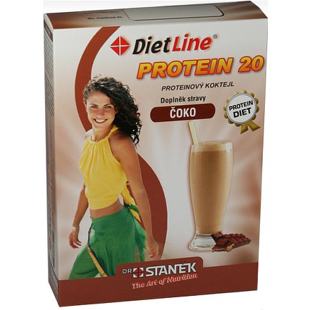 DietLine Protein 20 Koktejl Čoko 3 sáčky