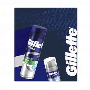 Gillette Series Gel na holení + krém dárková sada pro muže