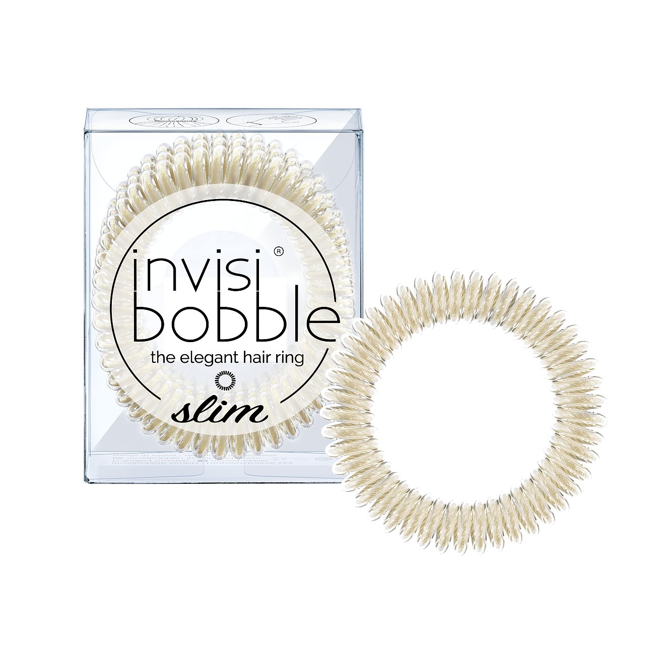Invisibobble SLIM Stay Gold gumička do vlasů 3 ks