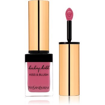 Yves Saint Laurent Baby Doll Kiss & Blush rtěnka na rty a tváře s matným efektem odstín 02 Rose Frivole  10 ml