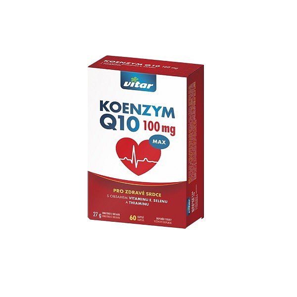 VITAR Koenzym Q10 100mg+Se+vit.E+thiamin cps.60