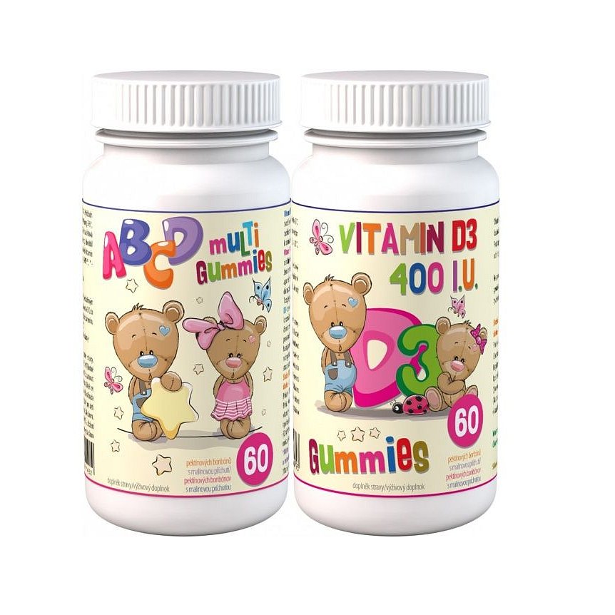 Clinical ABCD Multi Gummies + D3 Gummies 2x60 pektinových bonbónů