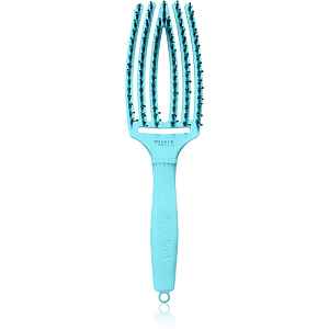 Olivia Garden Fingerbrush Boar & Nylon kartáč na vlasy s nylonovými a kančími štětinami Dolce Vita Blue Sky 1 ks