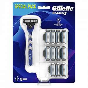 Gillette Mach3 holicí strojek + náhradní břity 12 ks