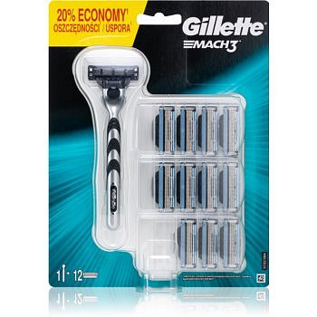 Gillette Mach3 holicí strojek + náhradní břity 12 ks