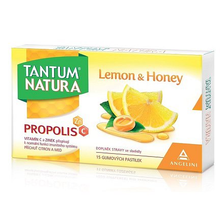 Tantum Natura Lemon & Honey gumové pastilky 15ks