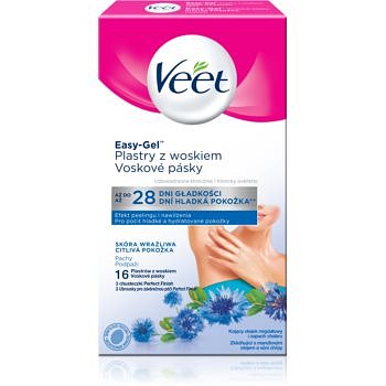 Veet Easy-Gel depilační voskové pásky na podpaží pro citlivou pokožku  16 ks