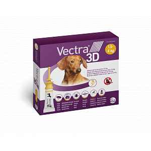 Vectra 3D spot-on pro psy XS (1,5–4 kg) 3 pipety