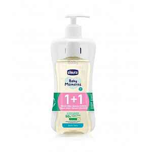 Chicco Tělové mléko s dávkovačem Baby Moments 500 ml + šampon 200 ml