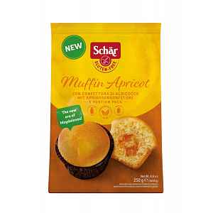 SCHÄR Muffin Apricot muffiny plněné meruňkovou marmeládou bez lepku 250 g