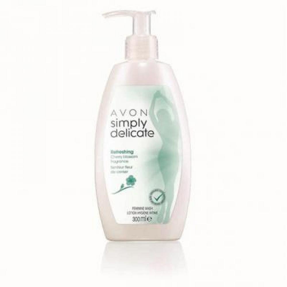 AVON Gel pro intimní hygienu s vůní třešňového květu Simply delicate 300 ml