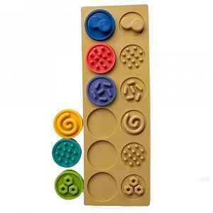 Hencz Toys Puzzle senzorická kolečka XL, pastelová