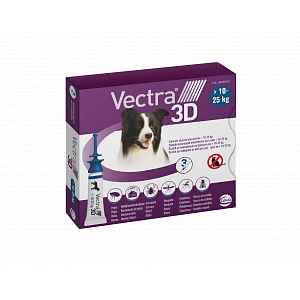 Vectra 3D spot-on pro psy M (10–25 kg) 3 pipety