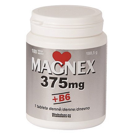 Magnex 375 mg + B6 tablety 180