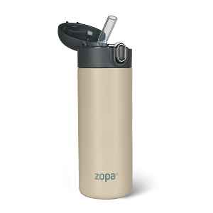 Zopa Termoska na tekutiny s brčkem 400 ml, Cookie beige 5