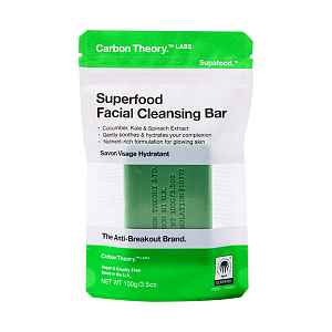 Carbon Theory Superfood Cleansing Bar čisticí mýdlo 100 g green