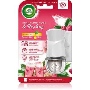 Air Wick Electric Sparkling Rose & Raspberry elektrický osvěžovač vzduchu s náplní 19 ml