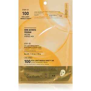 VT Cosmetics Vita-Light Reedle Shot 100 2Step Hydrogel Mask intenzivní hydrogelová maska pro rozjasnění a hydrataci 34.5 g