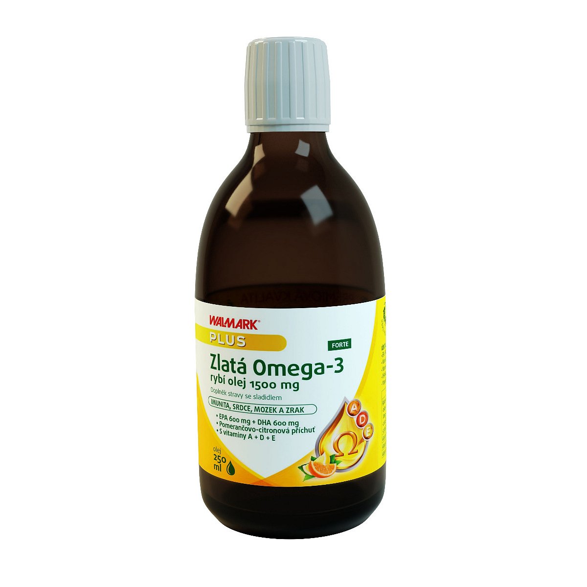 Walmark Zlatá Omega-3 rybí olej 1500 mg FORTE 250 ml