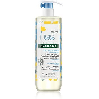 Klorane Bébé Calendula bezoplachová čisticí voda pro normální pokožku  750 ml