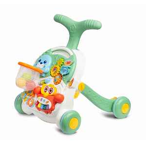 Toyz Dětské interaktivní Chodítko pro miminko, stoleček s příslušenstvím 2v1, zelené