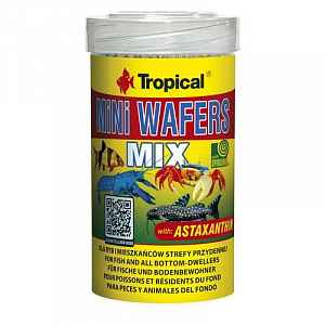 Tropical MiNi Wafers Mix 100ml/55g krmivo v podobě oplatky pro ryby žijících u dna