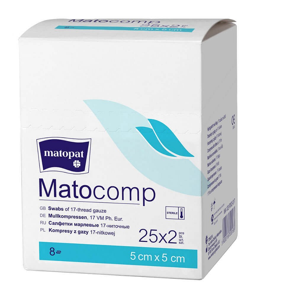 Matocomp 5 x 5cm 25x2ks sterilní komprese z gázy