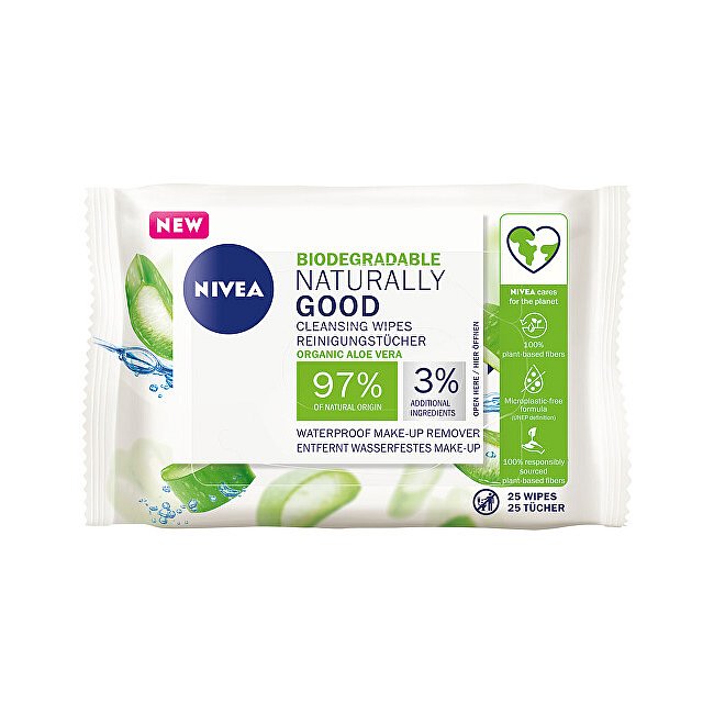 Čisticí pleťové ubrousky Naturally Good (Cleansing Wipes) 25 ks