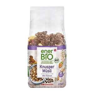 enerBiO Křupavé müsli s jahodami a čoko křupinkami 375 g