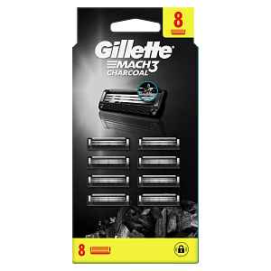Gillette Mach3 Charcoal náhradní hlavice 8 ks