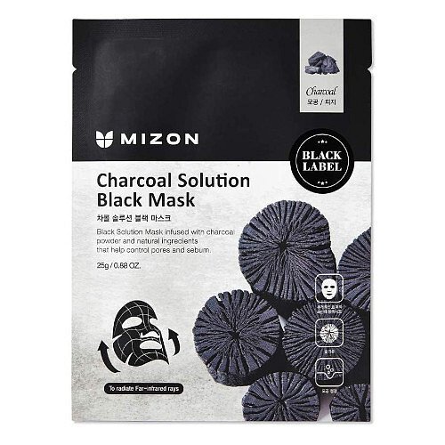 Mizon Čisticí maska s dřevěným uhlím (Charcoal Solution Black Mask)  25 g