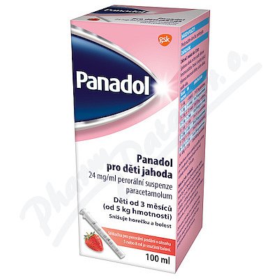 Panadol pro děti Jahoda 24mg/ml por.sus.100ml III