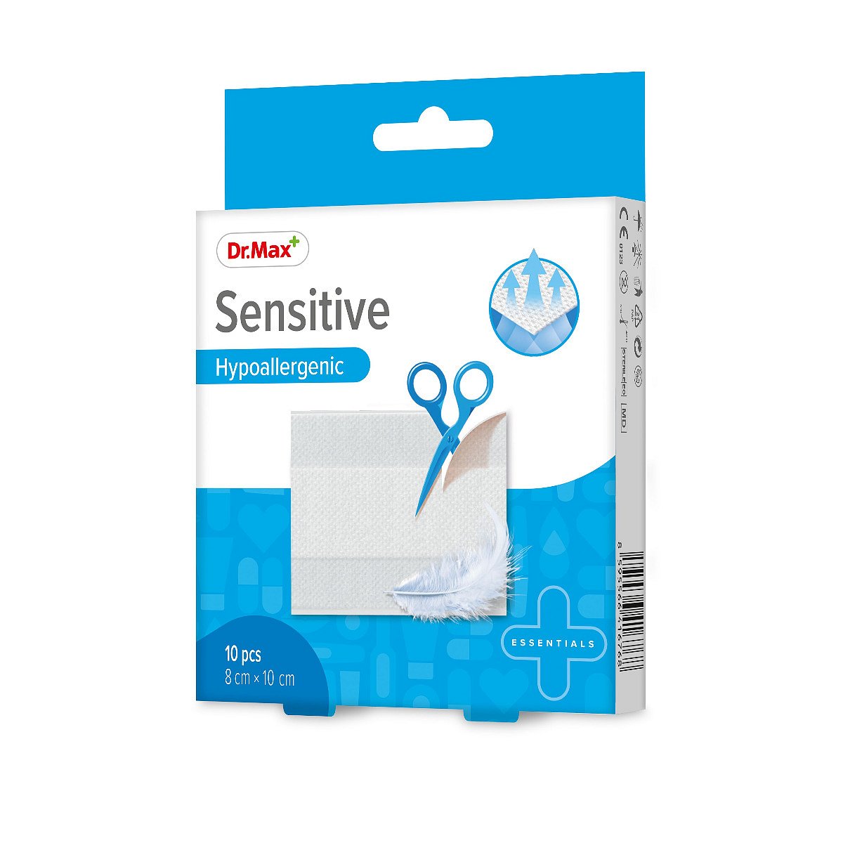 Dr.Max Sensitive Hypoallergenic 8 cm x 10 cm náplast 10 ks