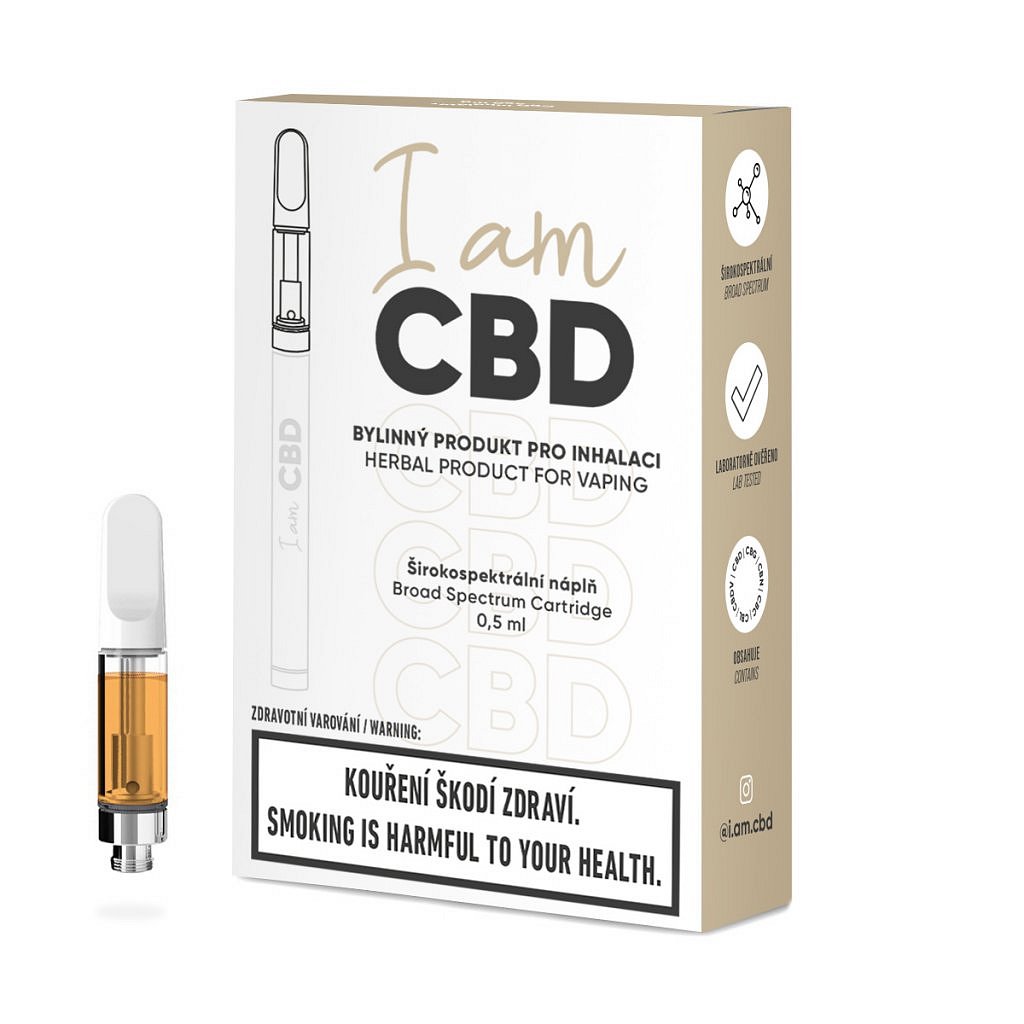 I am CBD náplň do inhalátoru širokspektrální CBD original 0,5ml