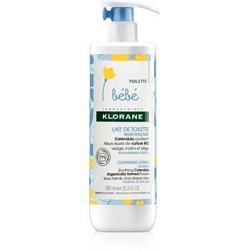 Klorane Bébé Calendula bezoplachové čisticí mléko pro normální a suchou pokožku  750 ml