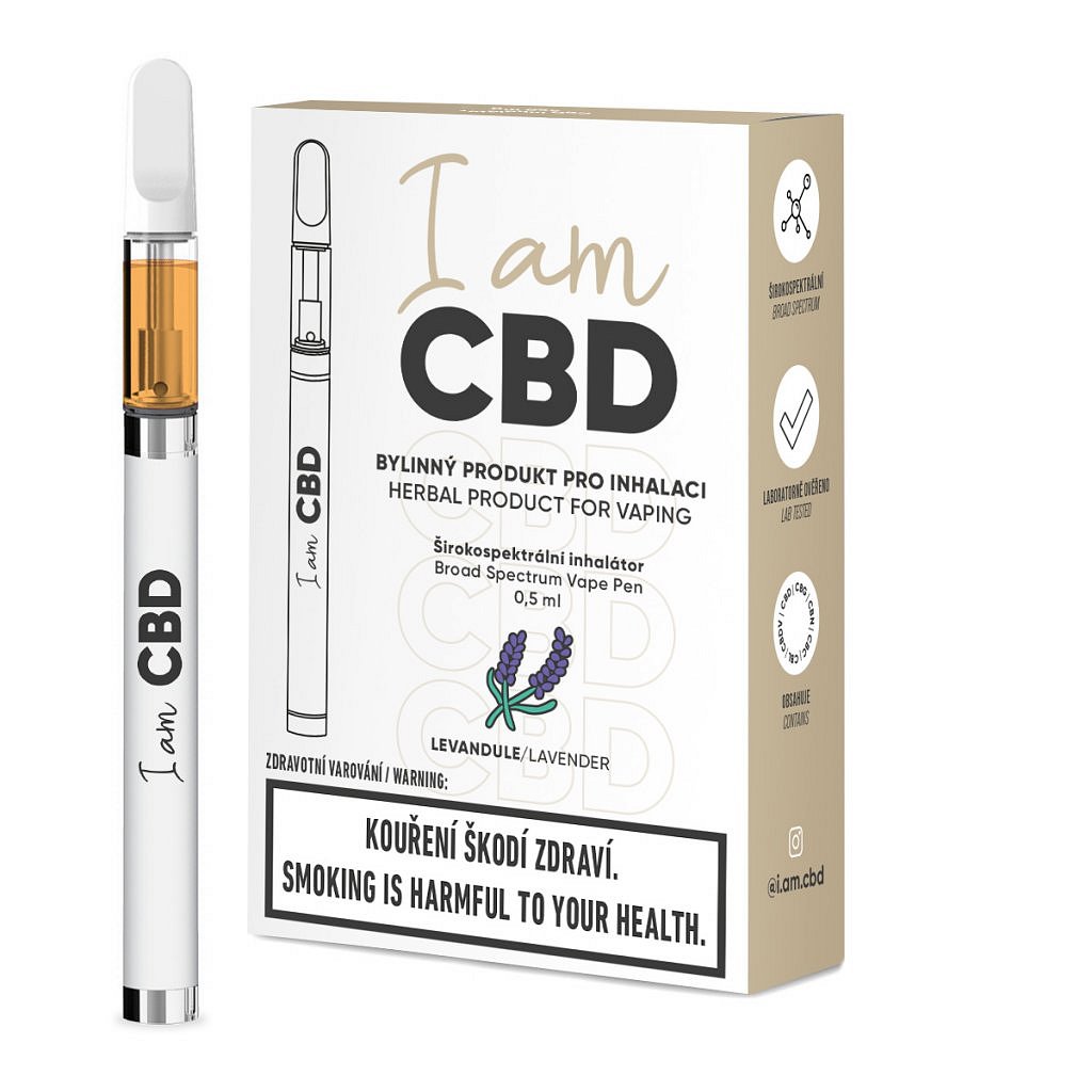 I am CBD inhalátor širokspektrální CBD levandule 1ks