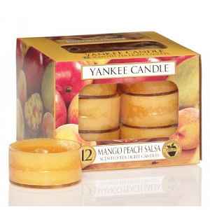 Yankee Candle Aromatické čajové svíčky Mango Peach Salsa  12 x 9,8 g