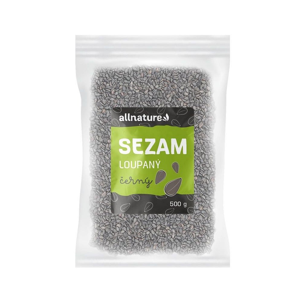 Allnature Sezam černý loupaný 500 g