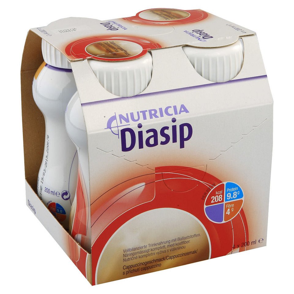 DIASIP S PŘÍCHUTÍ CAPPUCCINO perorální SOL 4X200ML - II.jakost