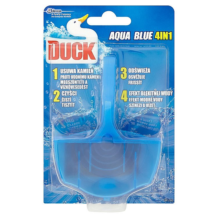 Duck Aqua blue 4v1 závěsný čistič WC 40 g