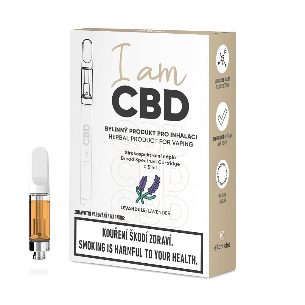 I am CBD náplň do inhalátoru širokspektrální CBD levandule