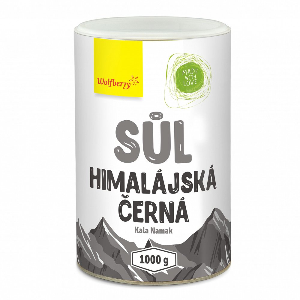 WOLFBERRY Himalájská sůl černá Kala Namak 1000 g