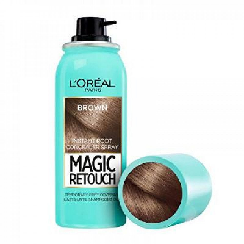 L'ORÉAL Magic Retouch Vlasový korektor šedin a odrostů 02 Dark Brown 75 ml
