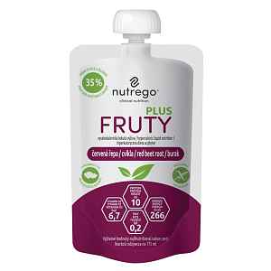 NUTREGO FRUTY PLUS ČERVENÁ ŘEPA POR SOL 4X175ML