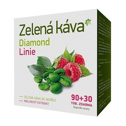 Zelená káva Diamond Linie 90+30 tob. ZDARMA