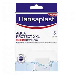 Hansaplast Aquaprotect XXL elastická náplast 8x10cm 5ks - II. jakost