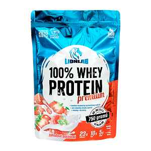 Lionlab 100 % Whey Protein 750 g jahodové potěšení